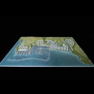 Wholesale 1:2000 Scale Nador West Med Port Complex Miniature Building Model with ABS Material and 45-Day Production from china suppliers