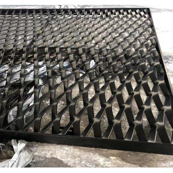 Black Steel Standard Expanded Metal Mesh Grating For Walkway Flooring