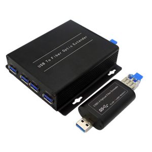 Camera USB3.0 Fiber optical extender,4 ports USB3.0 to fiber converter with 5Gb