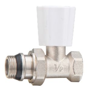 Wholesale Straight Trv Chrome Manual Radiator Valve 1/2x1/2 Inch For Steel Pipe Nickel Plated With Self-Sealing from china suppliers