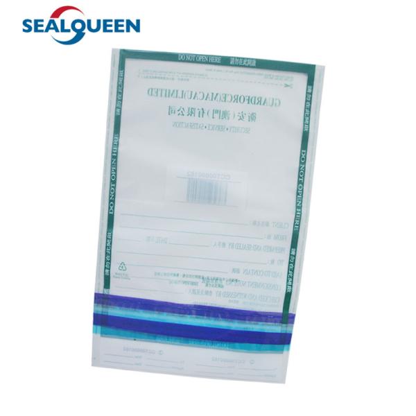 Quality Customized Tamper Evident Bag Document Security Plastic Sealing Bag for sale