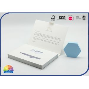 4c Printed Book Shaped Paper Box With EVA Foam Pen Present Package