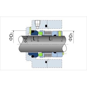 MFLCT80 Welded Metal Bellow Mechanical Seal EPDM Secondary Seal