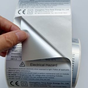Printing Adhesive PET Barcode Label Matte Silver Thermal Transparent Polyester