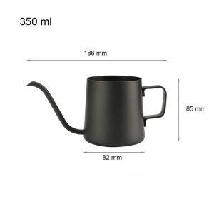 High End Matte Black Gooseneck Kettle Long Mouth Kettle Teapot
