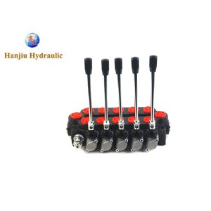 100 Liter Hydraulic Monoblock Control Valve 5p100 With 5 Spools G3/4 Open Center