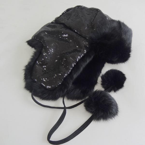 Quality Plain Customized Animal Fur Hats , Plush Style Shearling Sheepskin Hat for sale