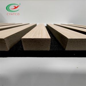 Practical Slatwall Sound Acoustic Panel Natural Oak For Ceiling