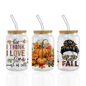 Wholesale Valentine'S Day UV DTF Cup Wrap Transfers For Cups Wraps Custom Logo Libbey Glass from china suppliers