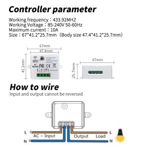 2.4GHz White Zigbee Touch Switch PC ABS Wifi Tuya Zigbee Communication Module