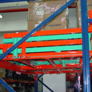 Steel Push Back Pallet Racking System with Adjustable Beams