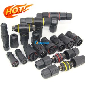Wholesale 3 Pin Waterproof Electrical Cable Wire Connector IP68 Outdoor Plug Socket from china suppliers