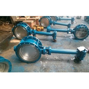 Double Flanged Butterfly Valve Adjust Tightness With Hand Wheel Dn50 To Dn400