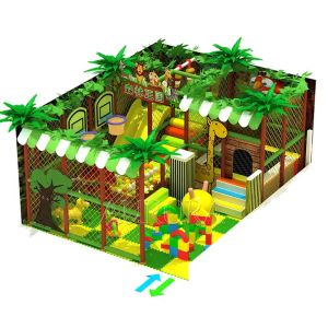 Green Forest Attraction Soft Play Equipment Kids Indoor Adventure Playground