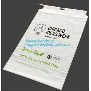 corn starch biodegradable compostable eco friendly drawstring laundry bag, eco