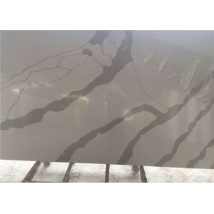 Engineered Artificial Stone Calacatta White Quartz Stone Large Slab