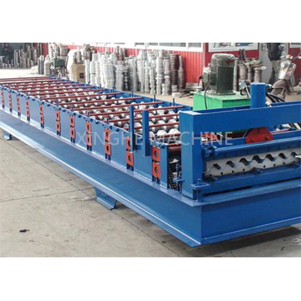 60HZ Corrugated Sheet Roll Forming Machine With Hydraulic Cutting System