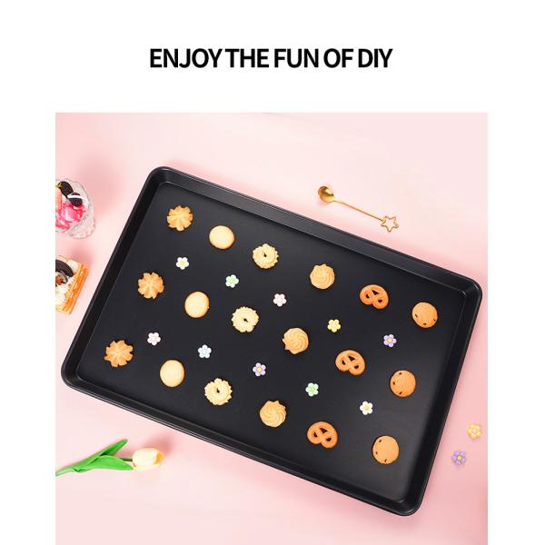 Customized Aluminized Baking Tray Sheet Pan for Bread Pizza Cake Cookie Bakery Oven