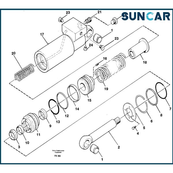 SUNCARVO.L.VO VOE 11999887 VOE11999887 Cylinder Seal Kit For EC150,EC200,EC230B,EC300,EC420,EC450, EW150, EW200,EW230