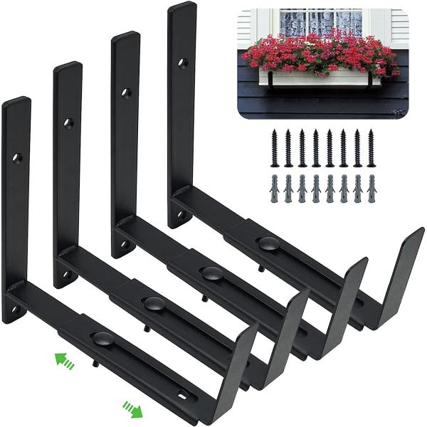Quality Standard Adjustable Planter Box Bracket 6 to 12 Inches for Window Boxes and Planters for sale