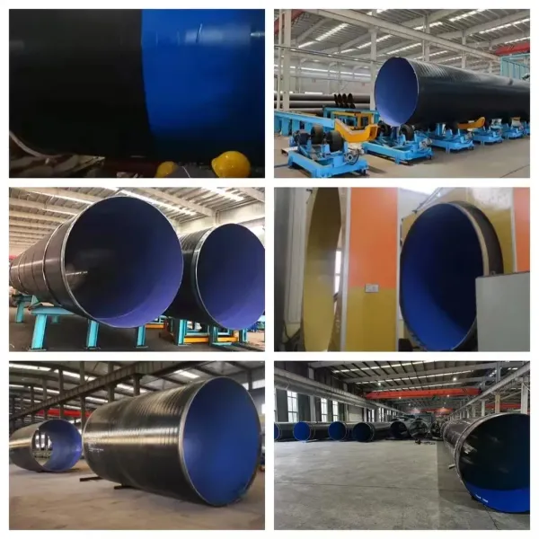 3LPE Coating Pipe Production Line with Medium-Frequency Heating System and Clean Level >=SA2.5 for Powder Coating