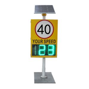 600x1000 Solar Radar Speed Limit Sign With Holder Outdoor LED Radar Traffic