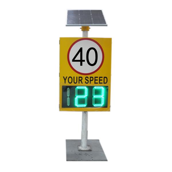 600x1000 Solar Radar Speed Limit Sign With Holder Outdoor LED Radar Traffic