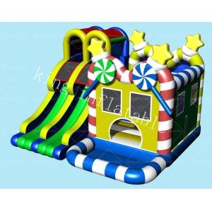 CandyThemed Kids PVC Tarpaulin Inflatable Bouncer Castle
