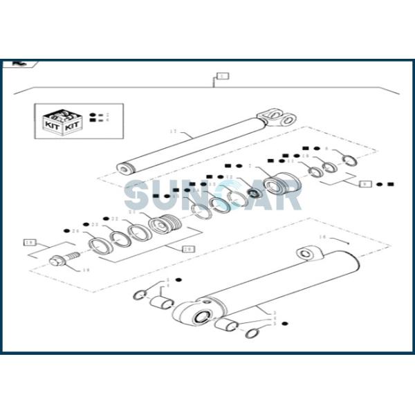 87434292 Lift Cylinder Seal Repair Kit fits CNH 521D 521E 521F