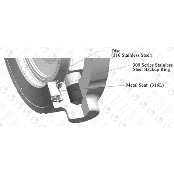 High Cycle Worm Gear Metal Seated Butterfly Valve Minimal Wear With Zero Leakage