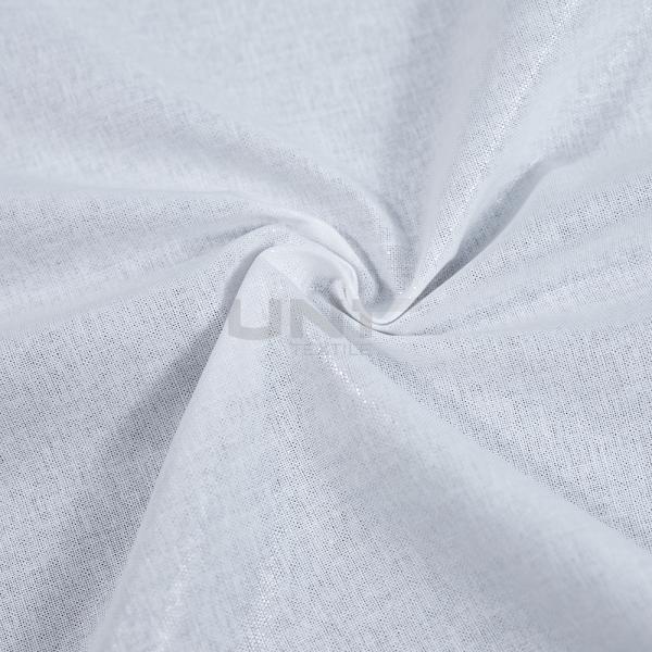 Quality 185 GSM 150 cm Width Plain Weave 100% Polyester Shirt Interlining Fabric with Flat Coating HDPE for sale