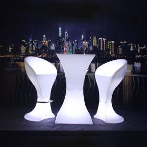 orange color plastic rotational event furniture cocktail table for event
