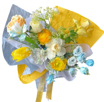 Advanced hand kneaded snow paper flower packaging paper