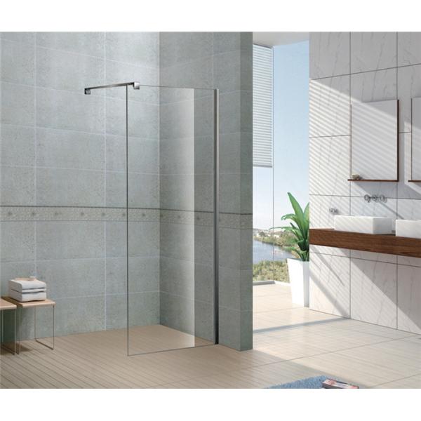 Installed Easily Walk In Glass Shower Enclosures 8 MM Tempered Glass with Chromed Profile