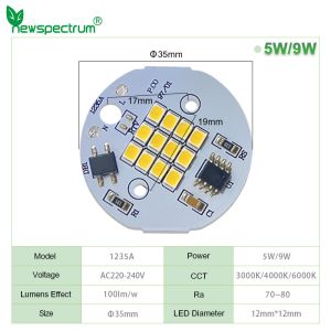 35mm Round 50w SMD LED Chip 3000K For GU10 Downlight Spotlight