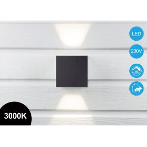 5 years warranty IP65 6W Outdoor Cube Decorative Up And Down LED Wall Light