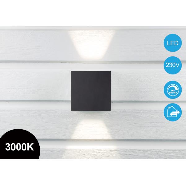5 years warranty IP65 6W Outdoor Cube Decorative Up And Down LED Wall Light