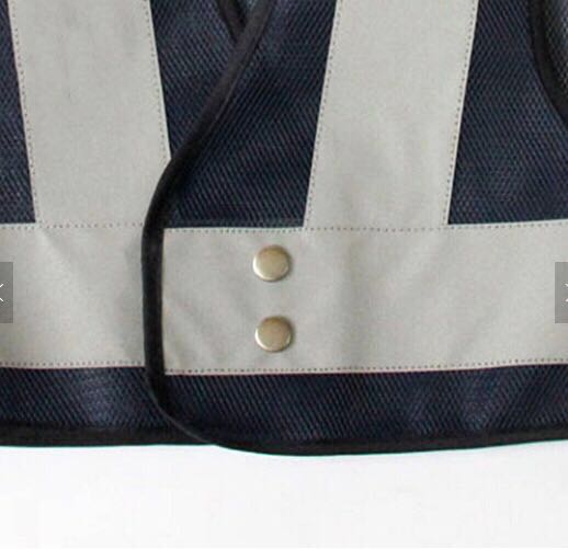 Grey Color Reflective Safety Vest With Security Warning Reflective Tape