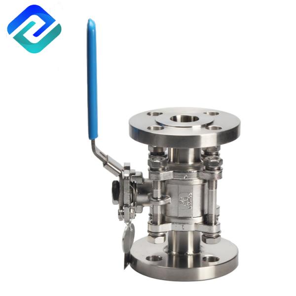 Sanitary Manual 3PC Casting Ball Valve Flanged Connection