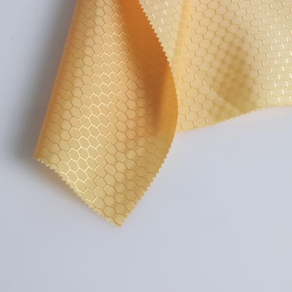 China factory 2022 new woven oxford fabric Recycled polyester hexagon dobby jacquard Fabric