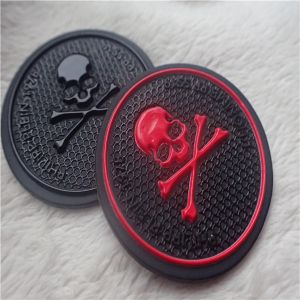 Cool Men 's Coat Skull Logo Eye - Catching Custom TPU Patch For Fashionable