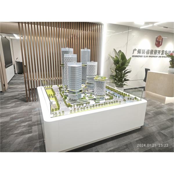 Modern Commercial District Retail Center Real Estate Architectural Scale Model