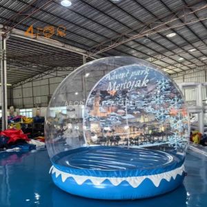 Customized Pvc Snow Globe Inflatable Bounce House Attractive Christmas Clear