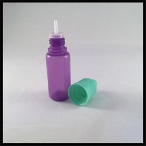Liquid Refillable LDPE Dropper Bottles10ml Purple Long Thin Tip Childproof Cap