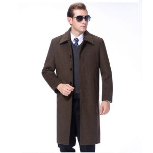 Autumn Winter Business Casual Woolen Suit Coat with Plus Velvet Lining and Large