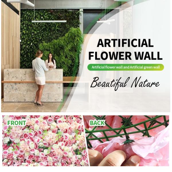Customized Artificial Hanging Flower Wall Panels Wedding Backdrop 0