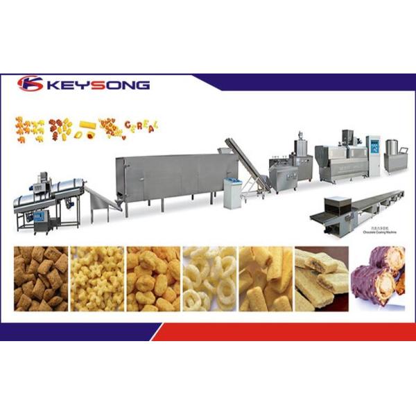 Cream / Wheat Puff Making Machine 76kw , High Efficiency Food Processing