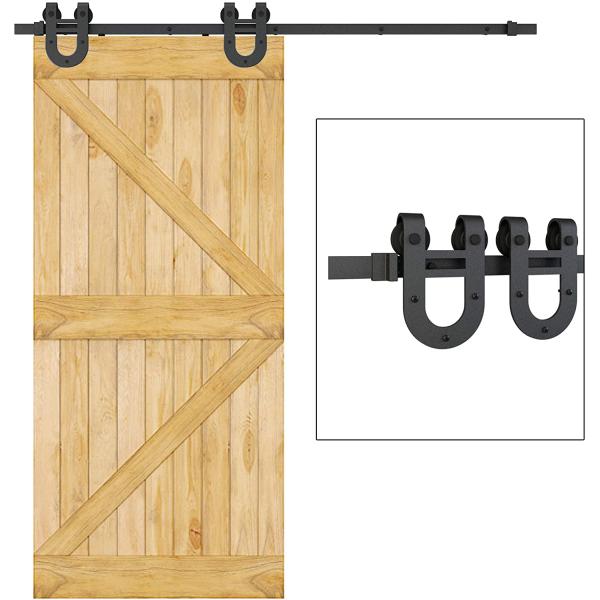 12x12 120 Inch Barn Gate Hardware 6.6ft Horseshoe Sliding Barn Door Hardware Handle