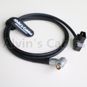 Flexible Thin Red Epic Scarlet Power Cable D-Tap To Right Angle 1B 6 Pin Female