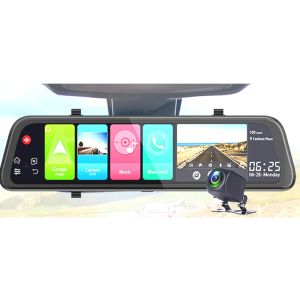 12 Inch Car Mirror 1.3GHz IPS Dash Camera Android 8.1